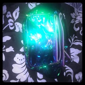 Purple holographic fanny pack